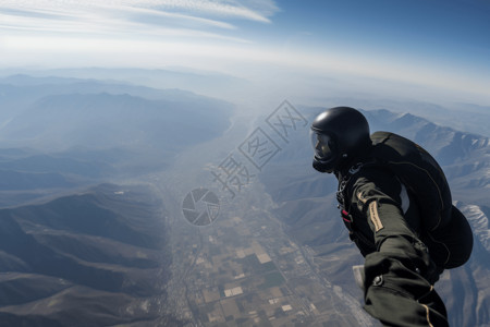 跳伞运动员做自由落体运动图片