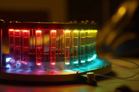 二极管彩虹电流变化3D概念图图片