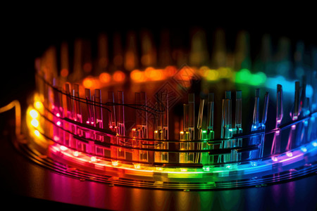 二极管彩虹概念图背景图片