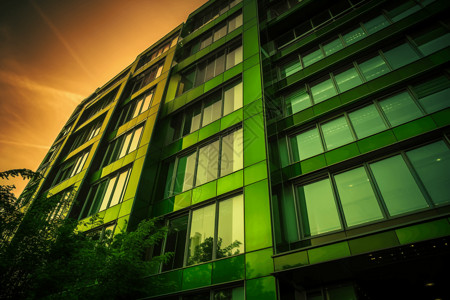 地热绿色建筑背景图片