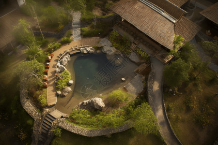 地热池新能源度假村设计图片