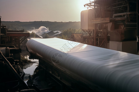纸浆厂的造纸设备背景图片
