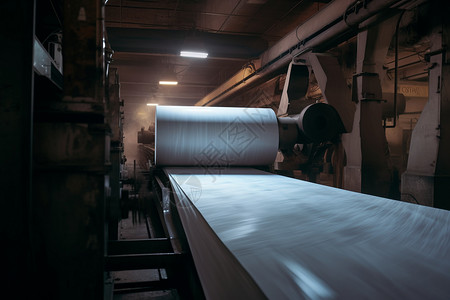 造纸设备纸浆厂的造纸机背景