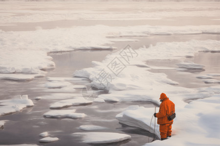 极限冰上钓鱼图图片