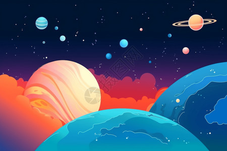 世界太空日艺术插图背景图片