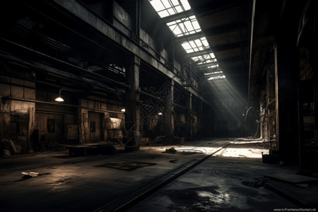 废弃工厂内部图片图片