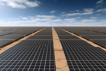 太阳能电池板阵列图片