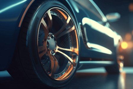 跑车轮毂崭新的车轮设计图片