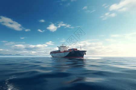 海洋船只海洋中行驶的货轮设计图片