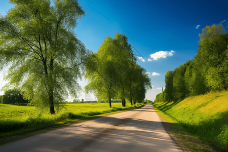 乡村的道路图片