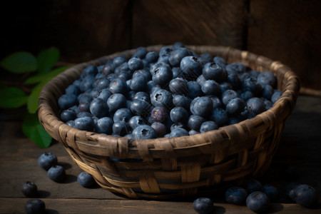 实物展示多汁的蓝莓背景
