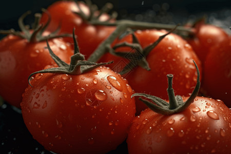 四个番茄新鲜的西红柿背景