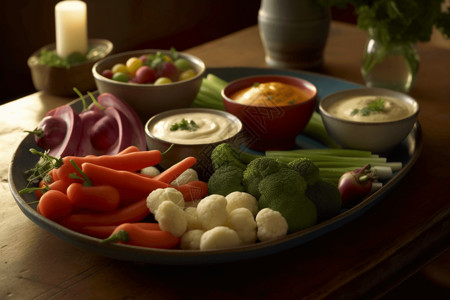 健康的蔬菜拼盘图片