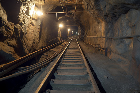 地下矿井的走廊图片