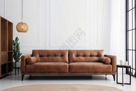 客厅真皮沙发简约的现代客厅设计设计图片