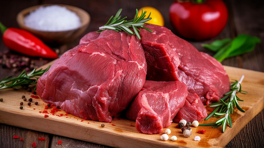 烹饪食材生牛肉图图片