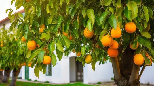 橘子树种植园图片