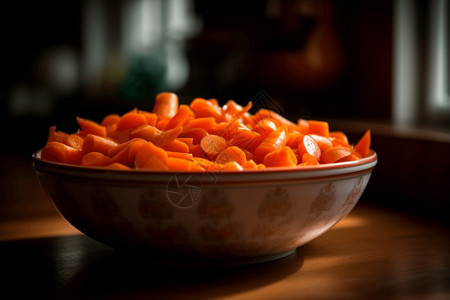 碗里松脆的胡萝卜图片