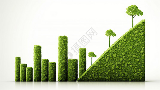 绿色生态经济增长概念图背景图片