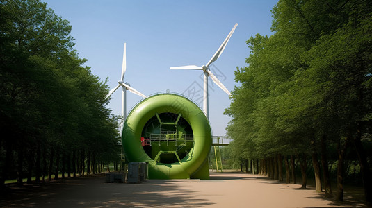 风机公园绿色能源风机图片