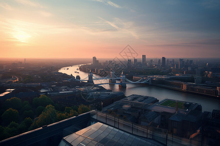 日落时的伦敦城市建筑图片