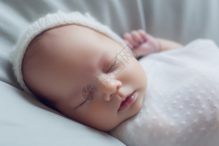 睡觉中的新生婴儿图片