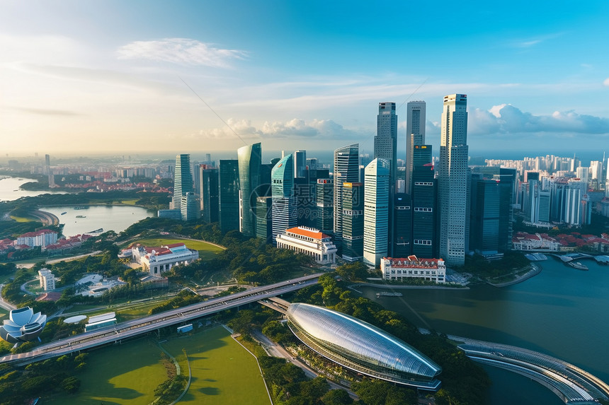 新加坡城市的景观图片