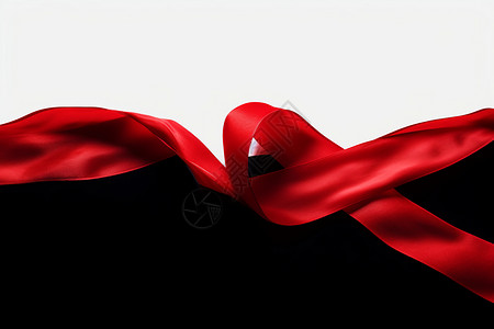 黑色绸带红色的丝带设计图片
