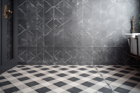 拼接白色瓷砖多色拼接的地板背景