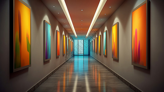 现代时尚设计的走廊图片