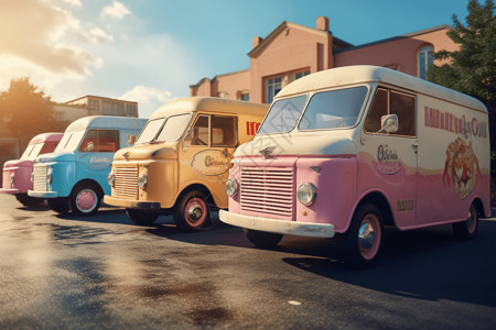 经典冰淇淋经典的冰淇淋卡车设计图片