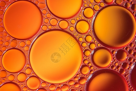 抽象橙色气泡纹理背景图片