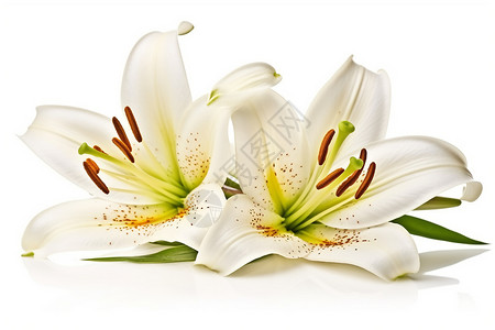 两朵美丽的百合花背景图片