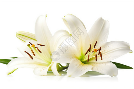 白色百合花背景图片