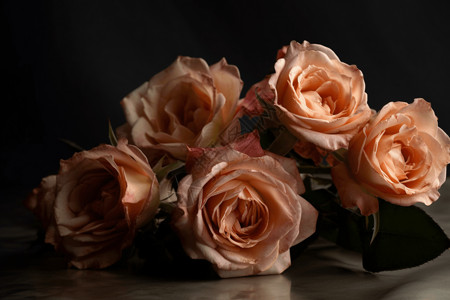 粉色的美丽玫瑰背景图片