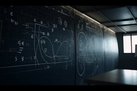 黑板上的公式黑板上的数学问题设计图片