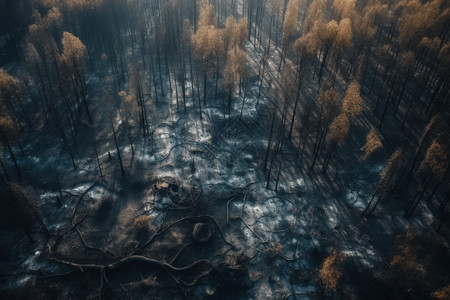 焦土森林火灾图片设计图片