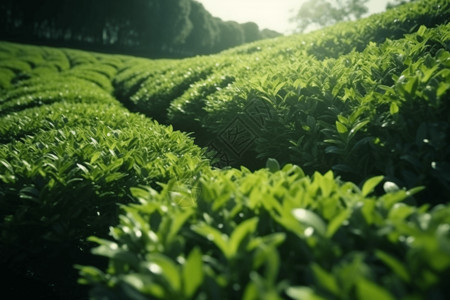 绿茶灌木丛图片