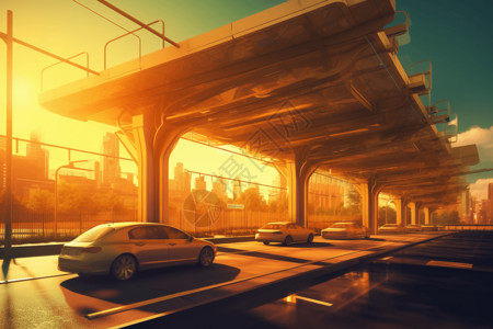 交通铁架基础设施背景图片