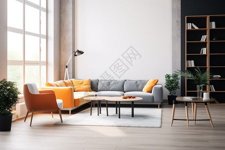 极简主义客厅沙发高清图片