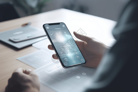 手机主题素材科技感远程医疗设备设计图片