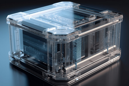 塑料整理箱未来派科技电池能源设计图片