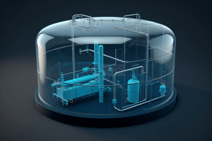 储氢罐的3D模型图片