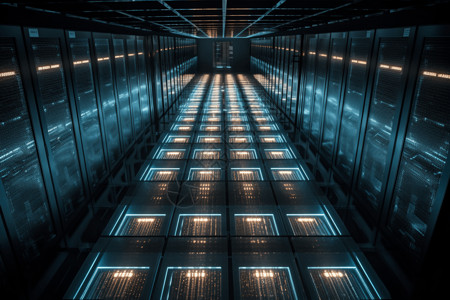 电梯系统科技感数据中心设计图片