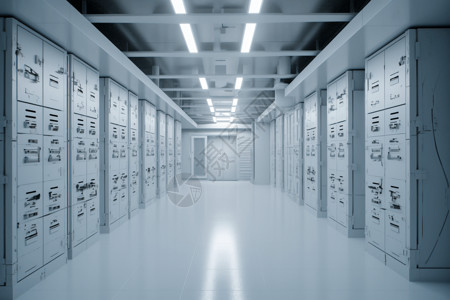 现代化服务器机房背景图片