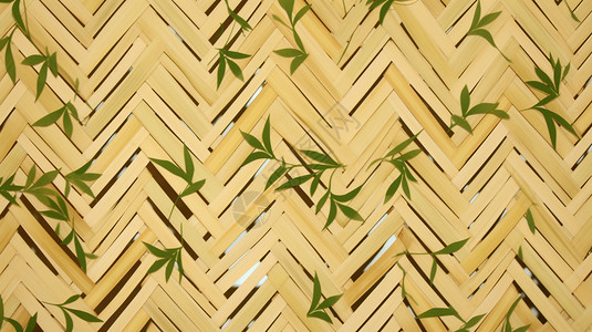 竹子编织竹叶图案设计图片