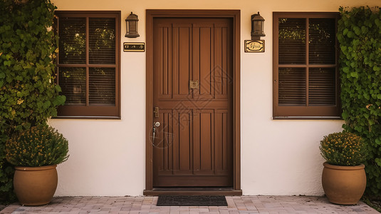 前门一个家的木制门设计图片