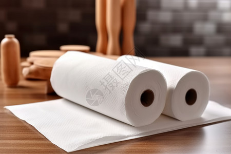 两卷餐巾纸卫生纸卷纸巾高清图片