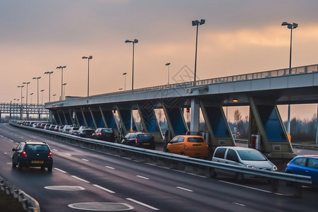 公路收费高速公路的收费处背景