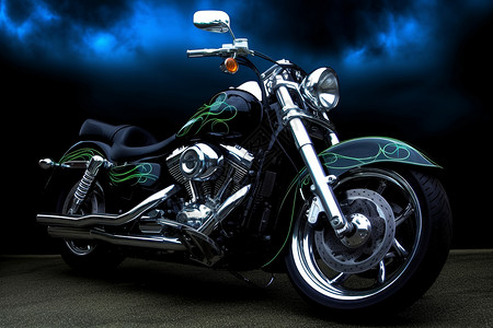 时尚的摩托车背景图片